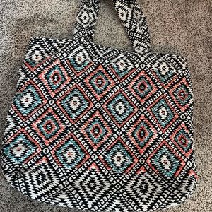 Beaded beach shoulder bag